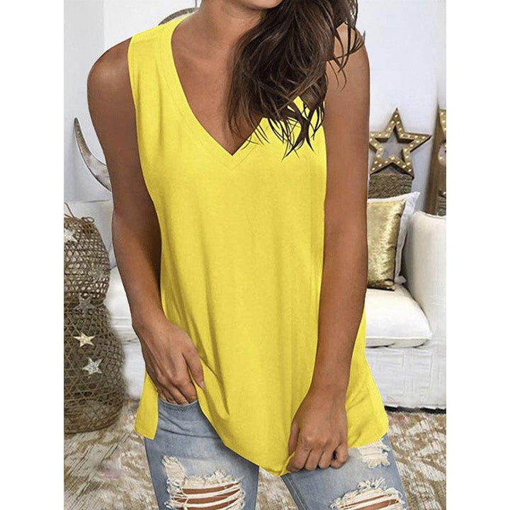 Ladies V neck sleeveless tank top Lune London
