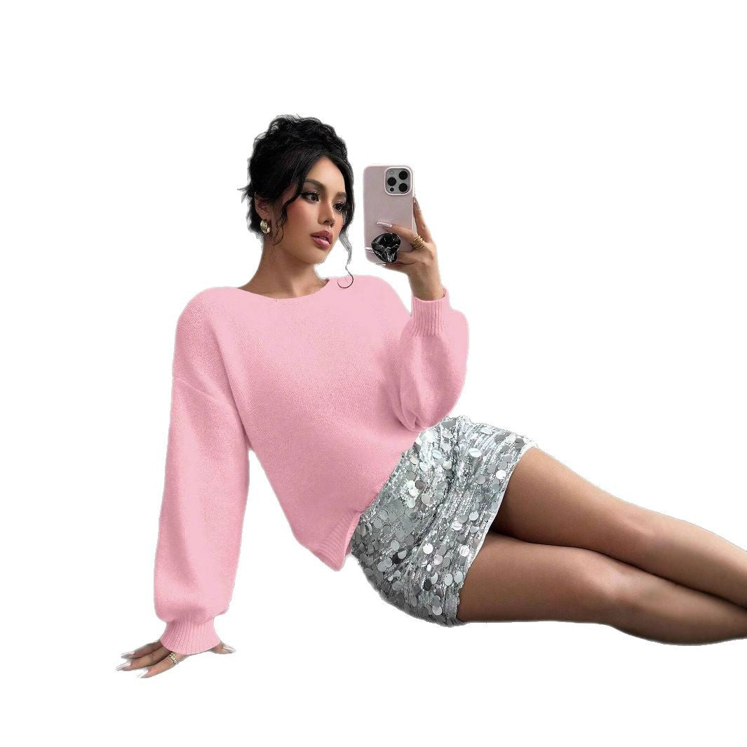 Women trendy knit sweater with luxurious bow details Lune London