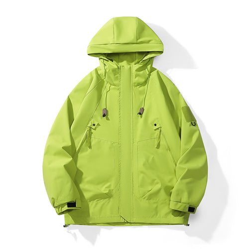 Technical outdoor jacket for women with adjustable hood design and practical pockets Lune London