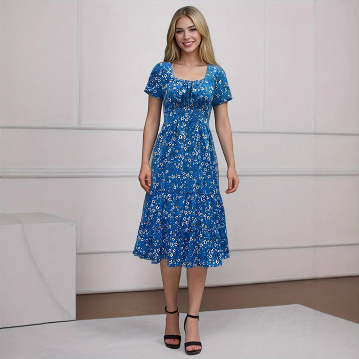 Lune London Flower Pleated Maxi Dress for Women