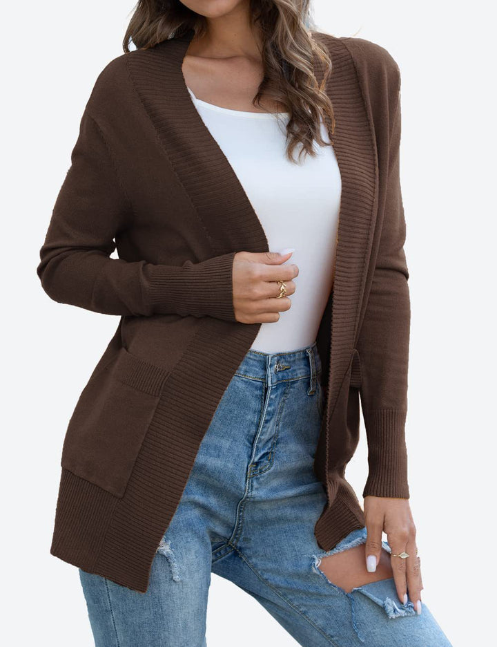 Ladies Long Sleeve Knit Coat Lune London