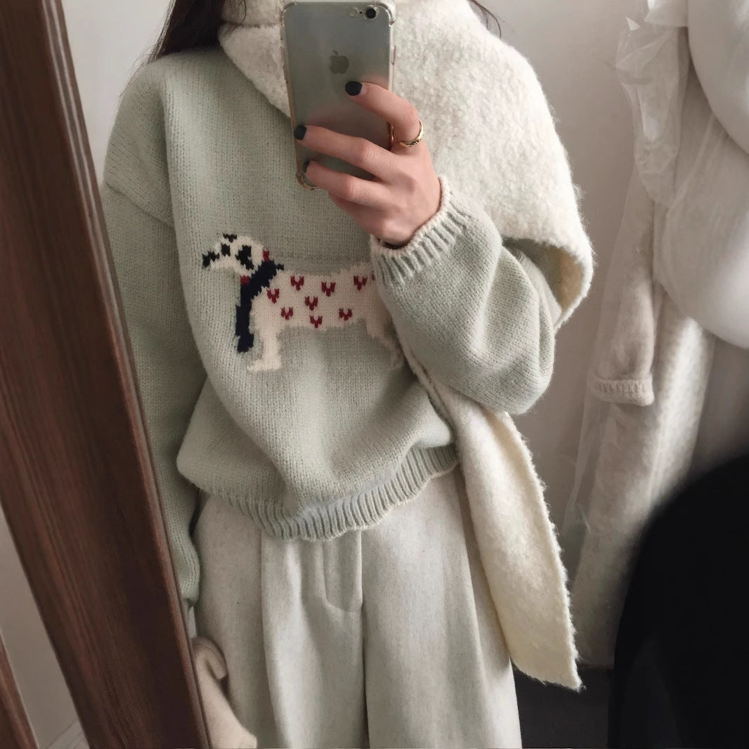 Cozy sweater for women with animal pattern Lune London