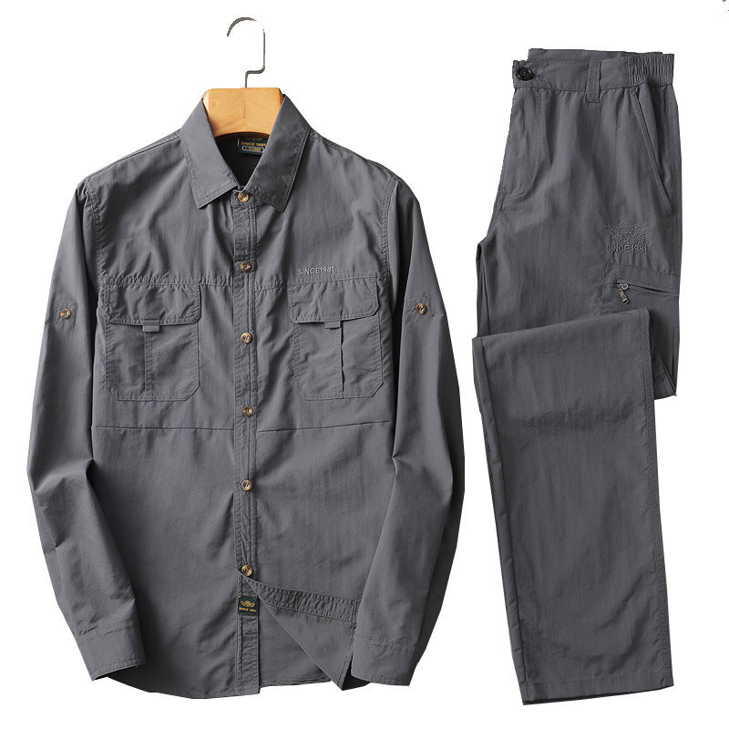 Chemise fonctionnelle pour hommes et pantalon cargo Lune London
