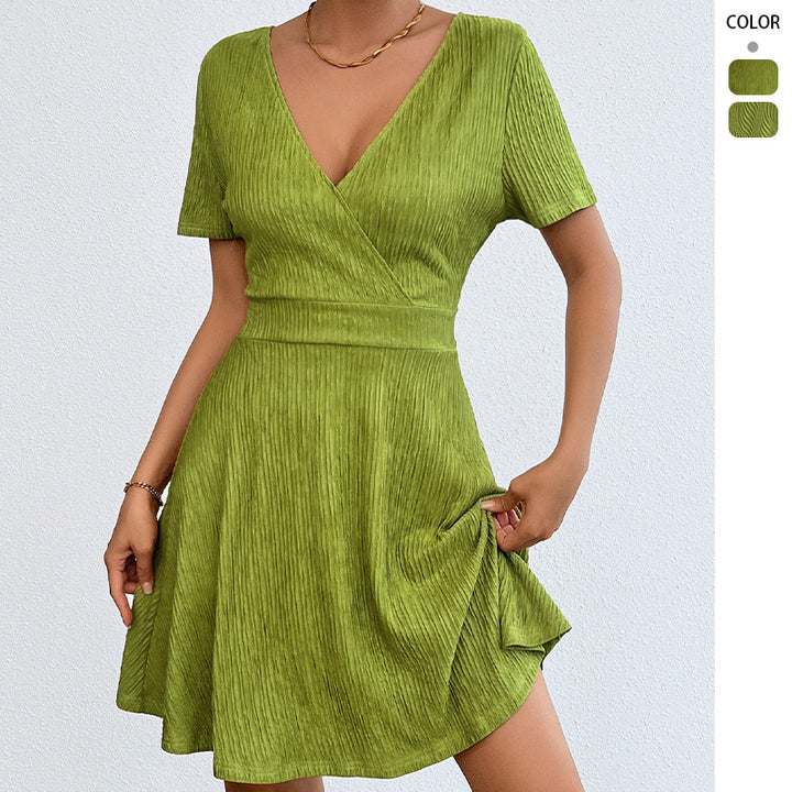 Wrap dress for women with V-neck and fluid fabric Chic & Stil