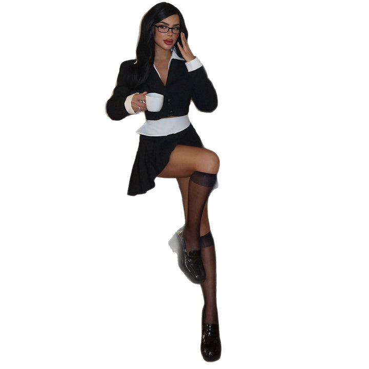Women's blazer dress with contrasting details Lune London