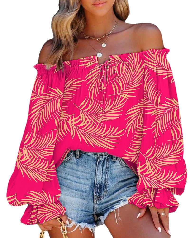 Ladies Off-Shoulder Batik Blouse Lune London