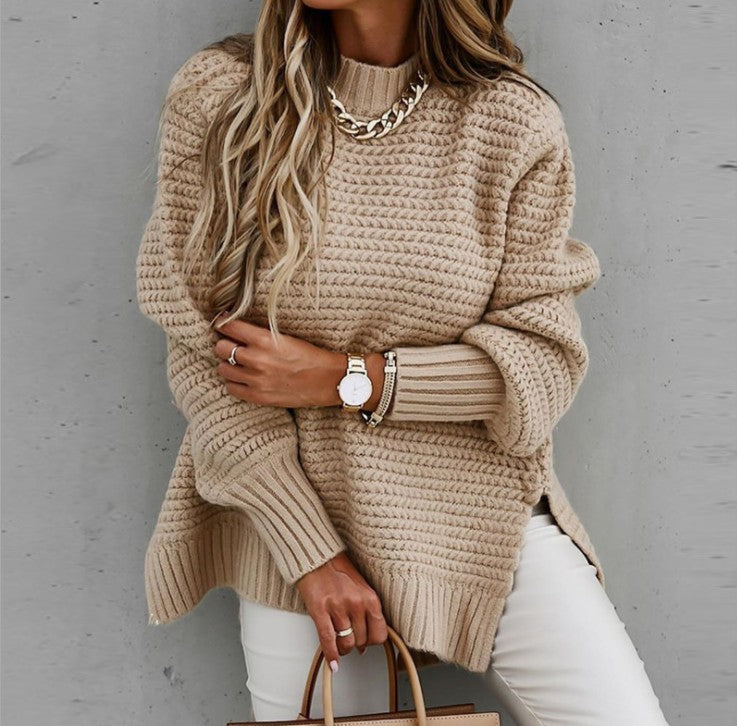 Cozy knitted sweater for women with textured pattern and loose fit Lune London
