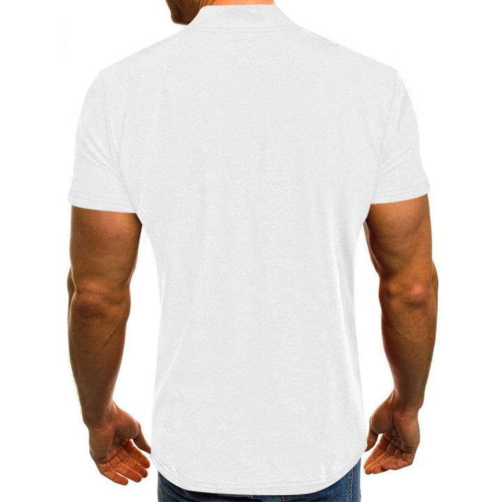 Men's short sleeve zip T-shirt with practical chest pocket Lune London
