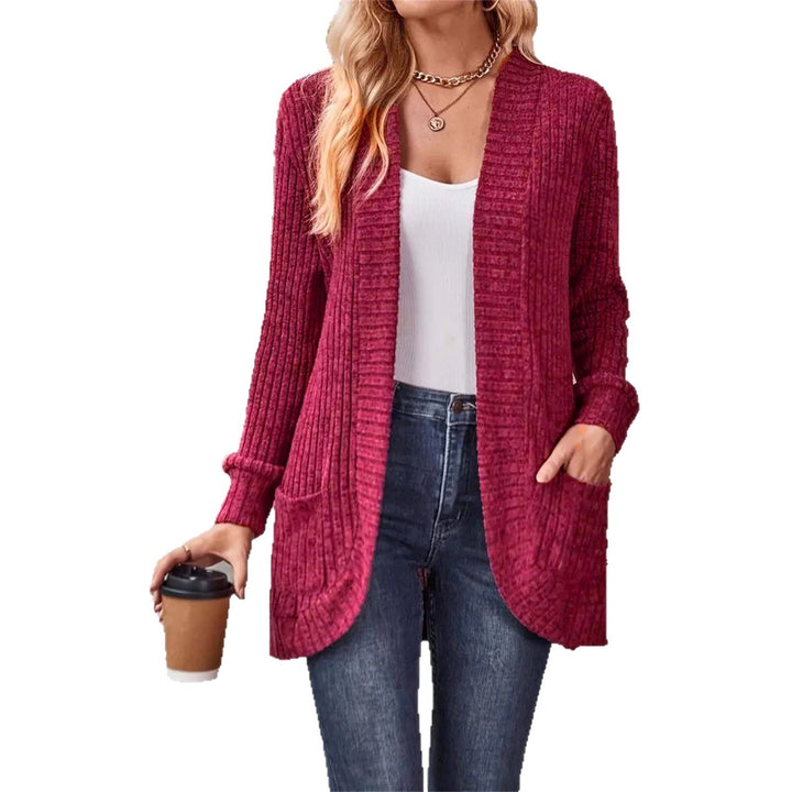 Women's knit jacket with structured design and practical pockets Lune London