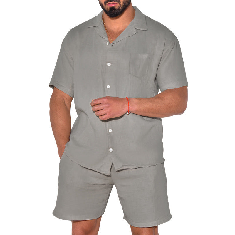 Men's short sleeve shirt and shorts set Lune London
