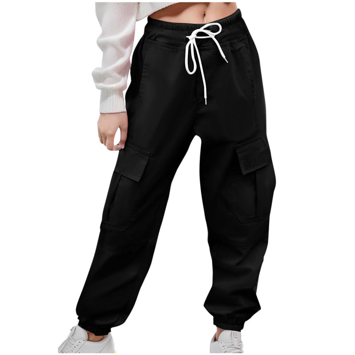Women's cargo pants with elastic waistband and practical side pockets Lune London