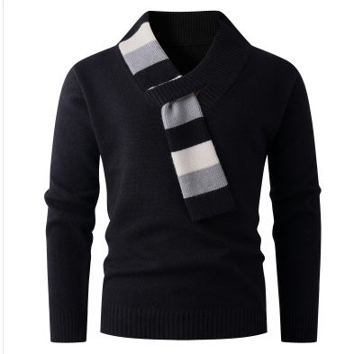 High quality men's V-neck pullover in soft knit material Lune London