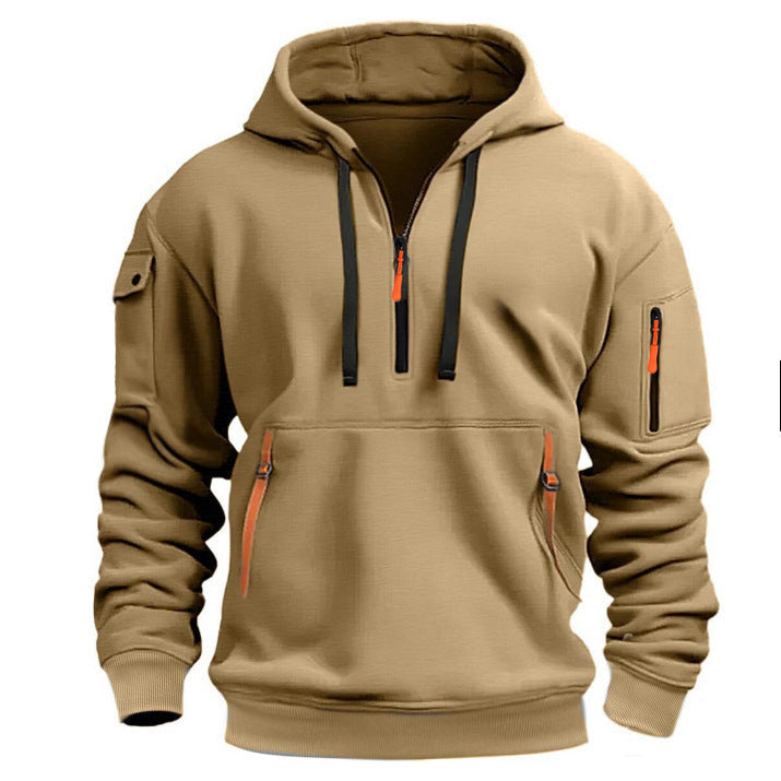 Men's hoodie with practical zipper pockets Chic & Stil