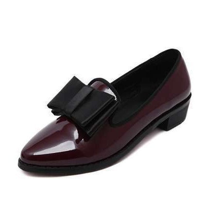 Ladies Elegant Ballet Flats with Large Bow Detail Lune London