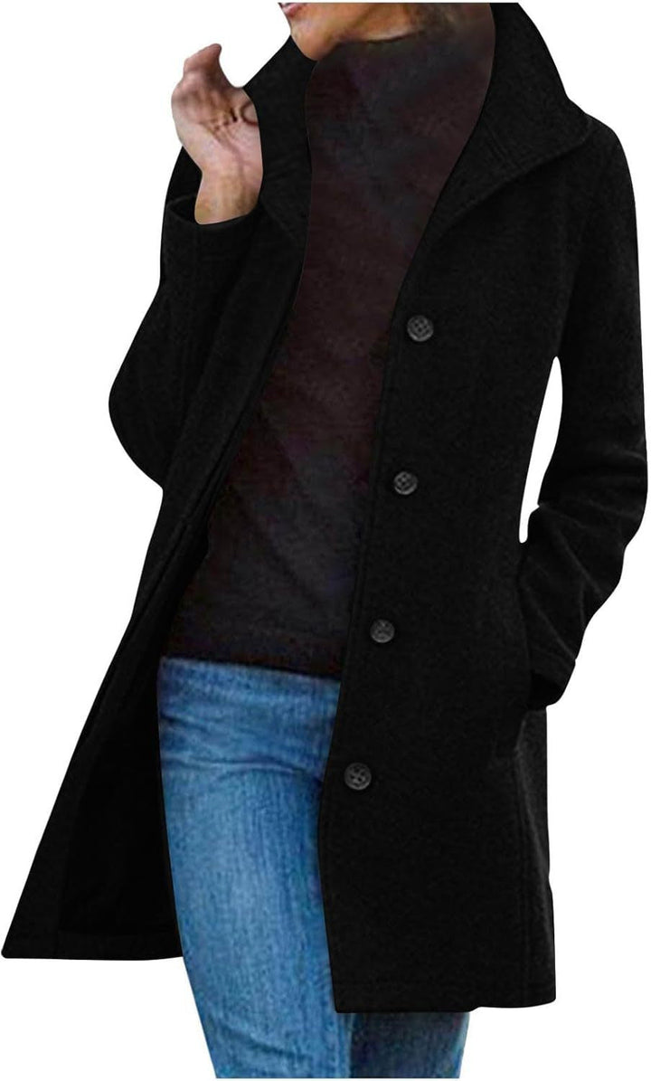 Women's Elegant Wool Coat Lune London