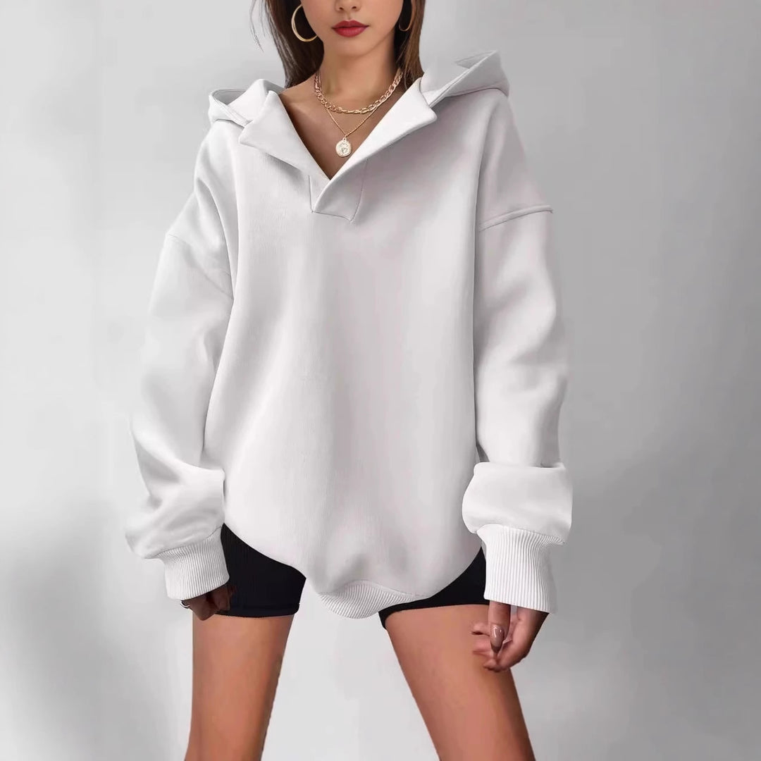 Women's Oversized Hoodie in Soft Fleece Material Lune London