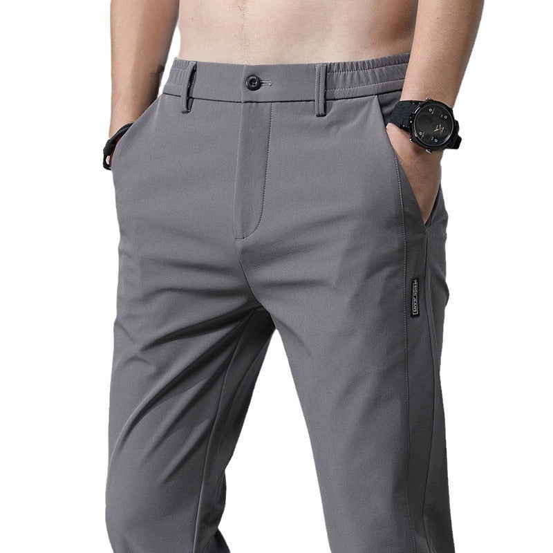Modern chinos for men with elastic waistband and practical pockets Lune London