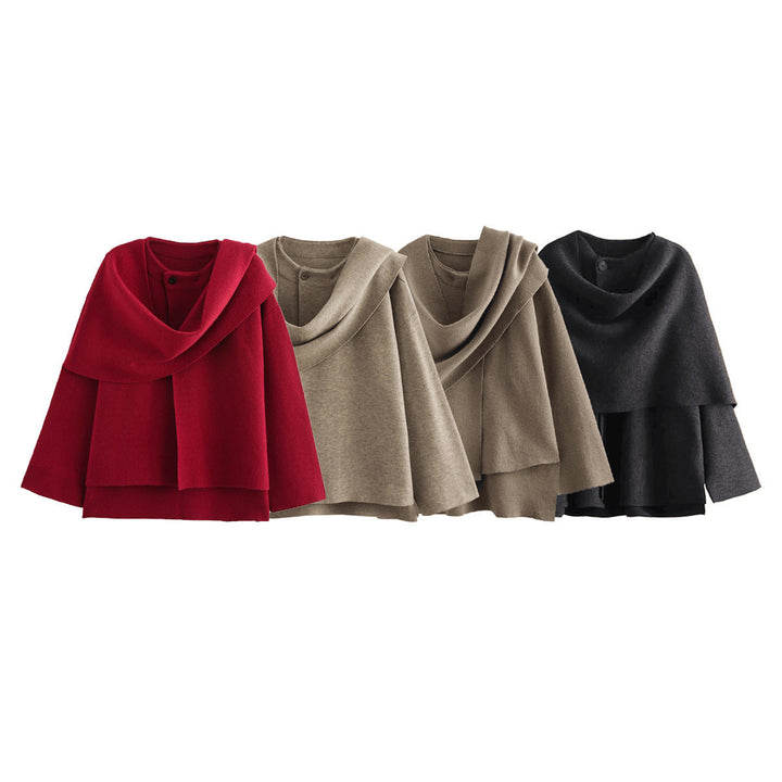 Lune London | Women asymmetrical poncho-like jacket made of soft material