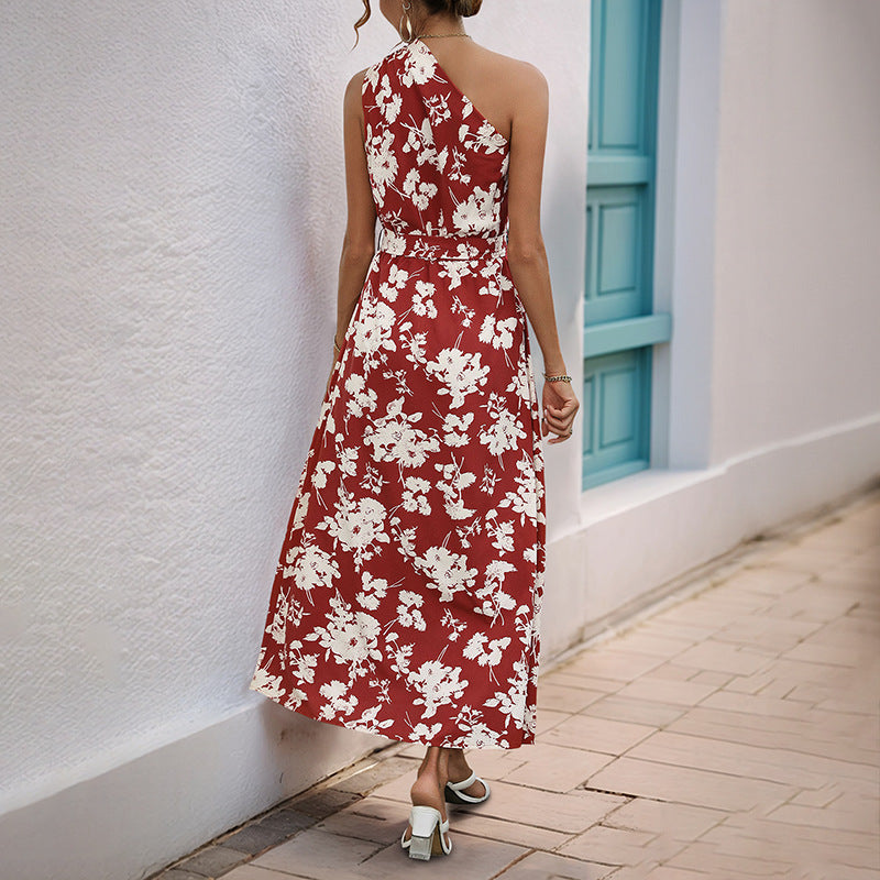 Lune London Floral One-Shoulder Maxi Dress for Ladies