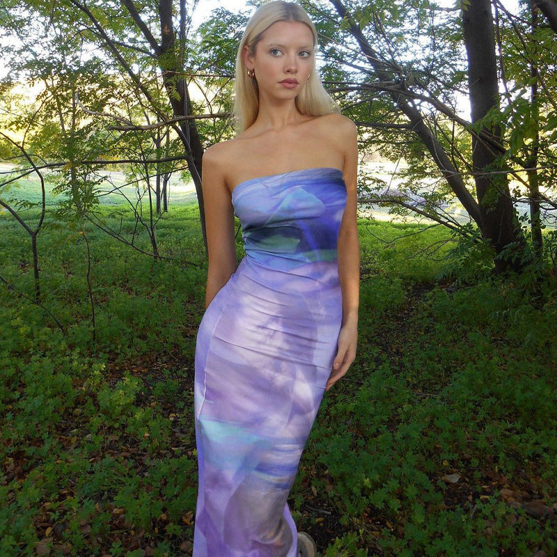 Ladies Elegant Chic Sleeveless Maxi Dress
