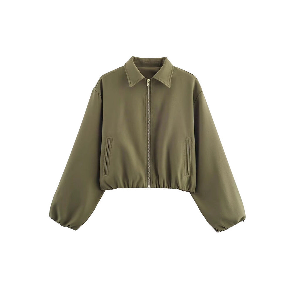 Casual short jacket for women with classic zip Lune London