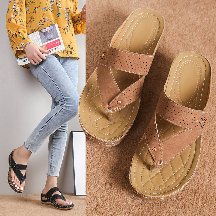Comfortable strap sandals for ladies with breathable upper Lune London