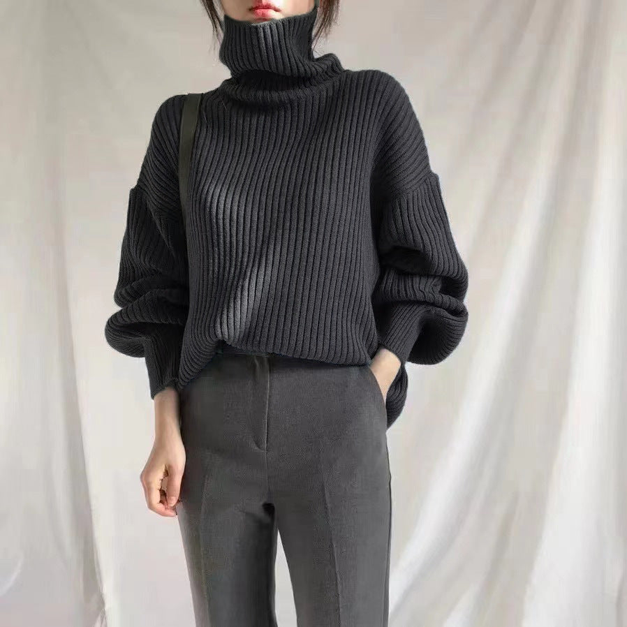 Ladies Thick Turtleneck Sweater Lune London