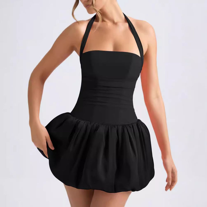 Women's dress with off-the-shoulder design and casual skirt Lune London