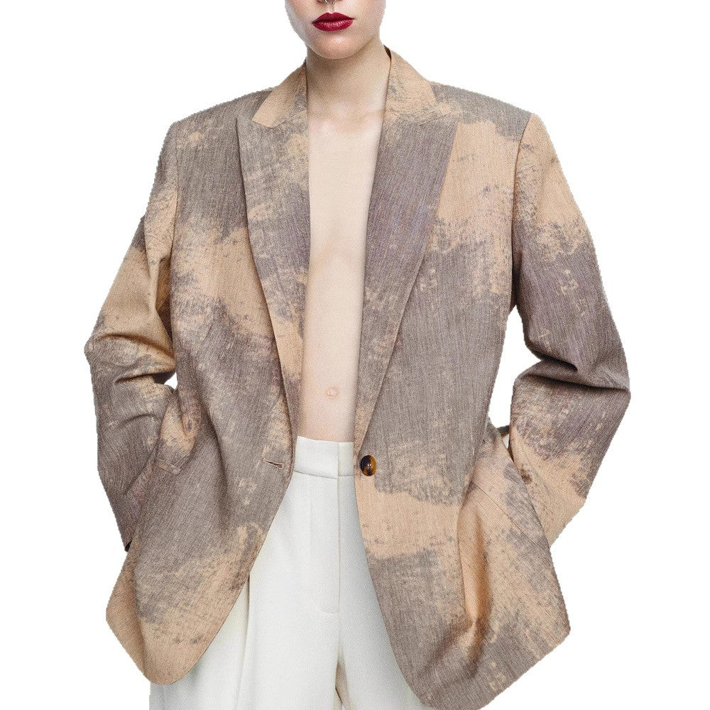 Ladies Oversized Fashion Jacket with Textured Design Lune London