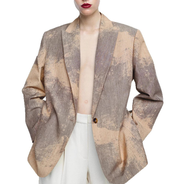 Ladies Oversized Fashion Jacket with Textured Design Lune London