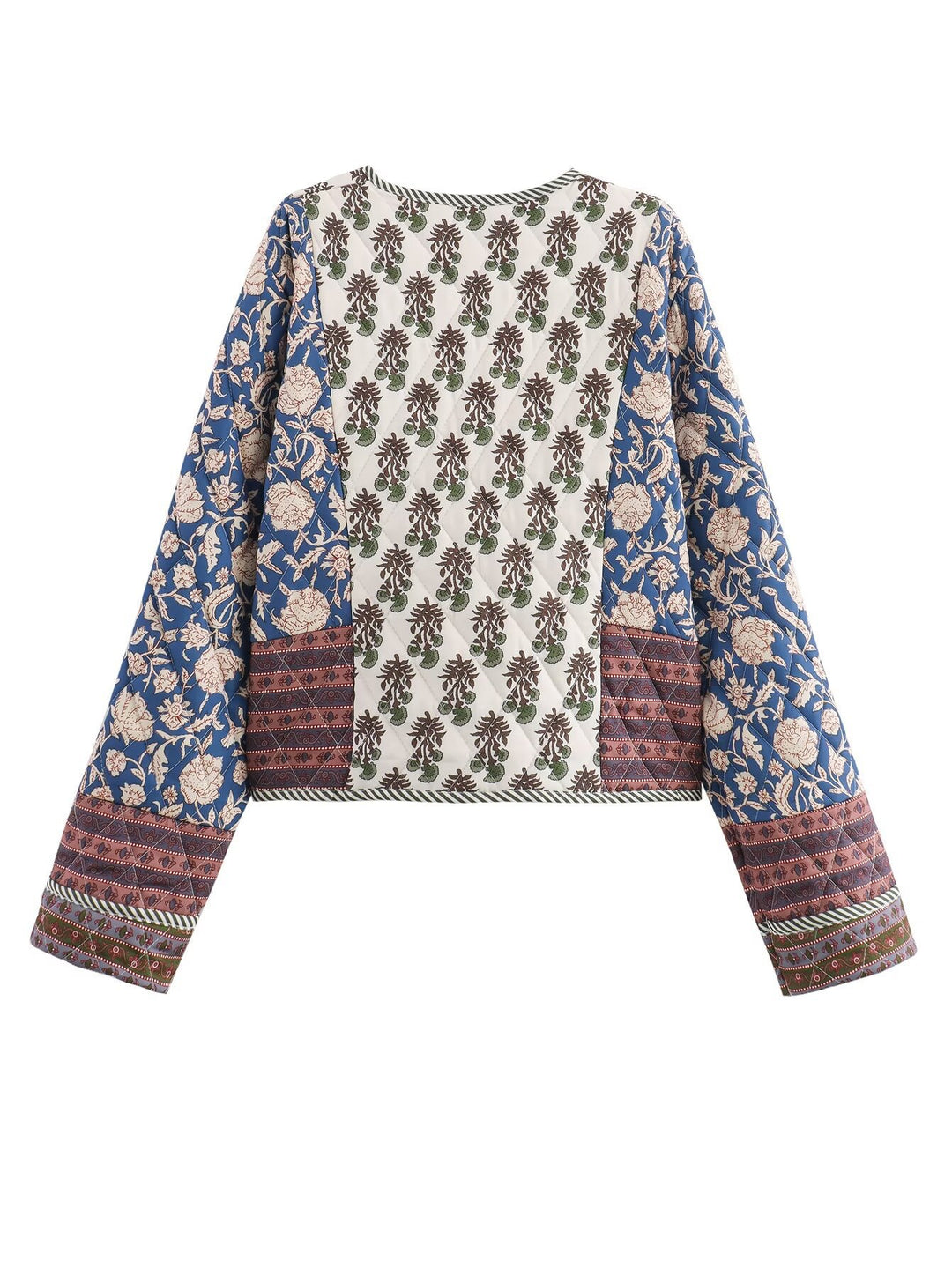 Ladies Patchwork jacket with floral patterns and a loose fit Lune London