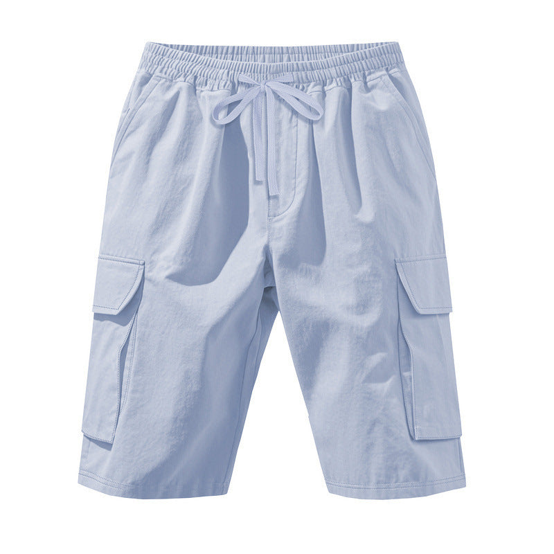 Shorts cargo pour hommes avec taille élastique et poches multifonctionnelles Lune London
