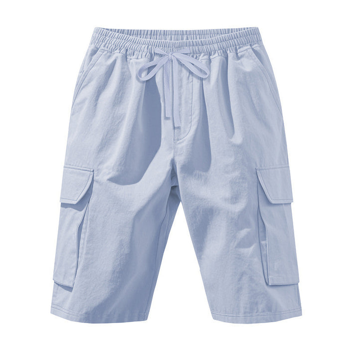 Shorts cargo pour hommes avec taille élastique et poches multifonctionnelles Lune London