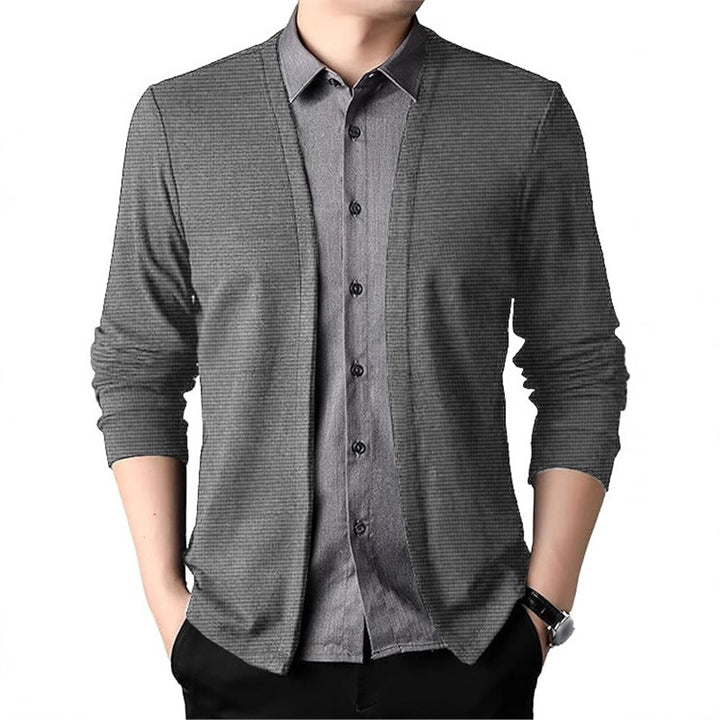 Structured open-edged cardigan for men Lune London