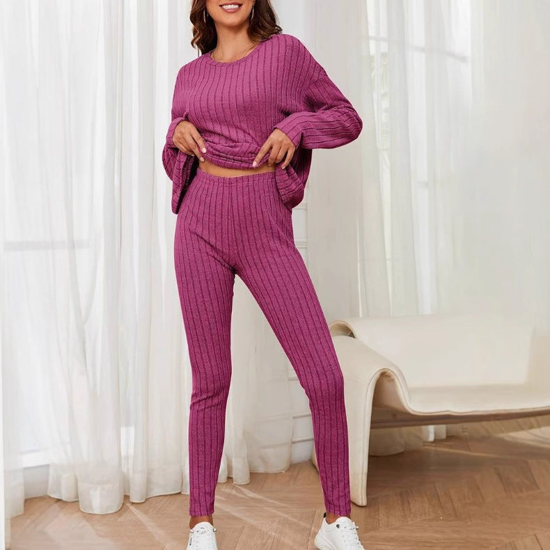Ladies Comfortable Long Sleeve Mesh Jumpsuit Set with Elastic Waist Lune London