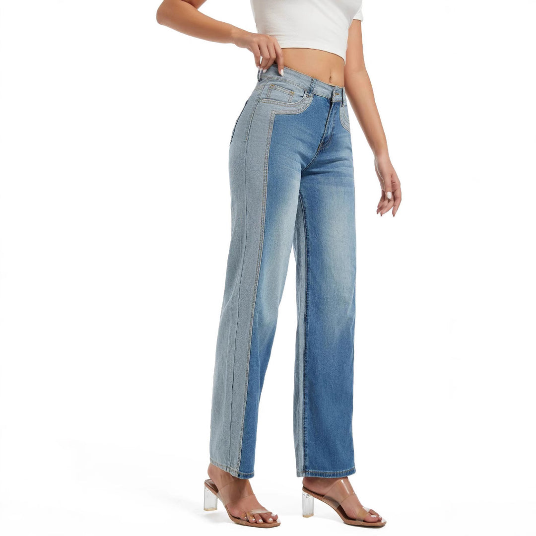 Wide jeans for women with contrasting seams Lune London