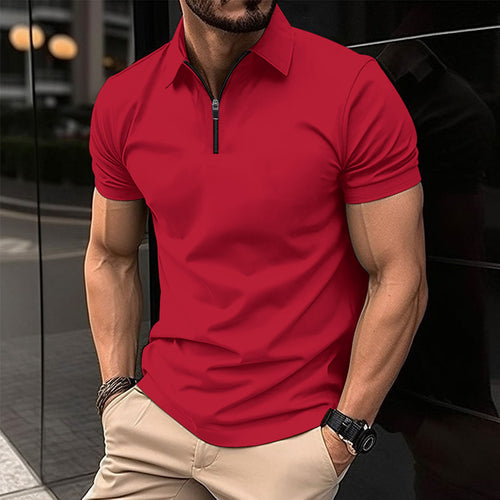 Men's Performance Zip-Up Polo Modern Lune London