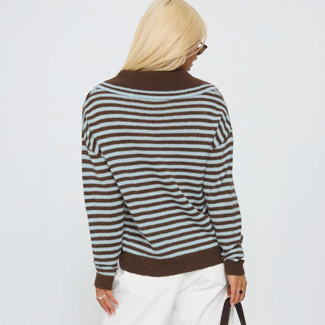 Striped hoodie for ladies with casual fit and soft material Lune London
