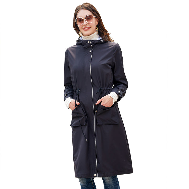 Women's windbreaker leisure jacket with practical drawstrings and inner lining Lune London