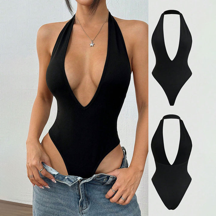 Women's swimsuit with deep V neckline and high leg cuts Chic & Stil