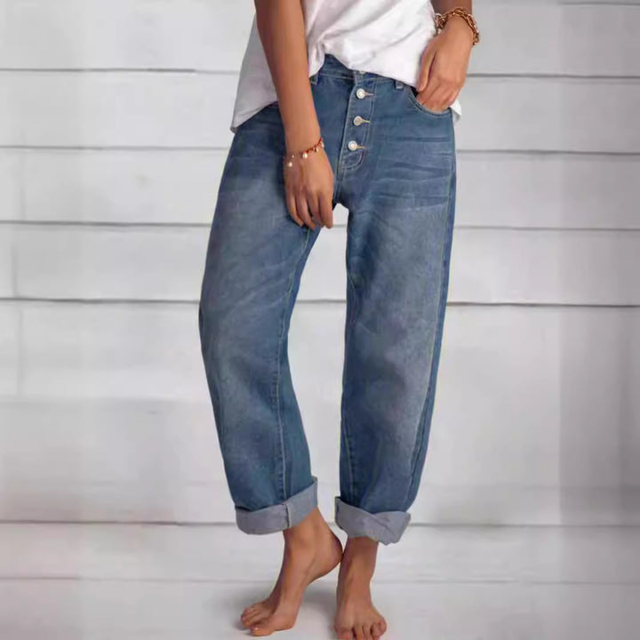 Ladies High Waist Relaxed Lune London Jeans and Denim
