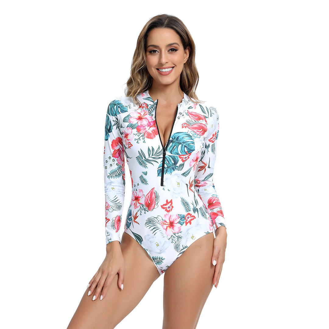 Women's protective swimsuit with zipper and long sleeves Lune London
