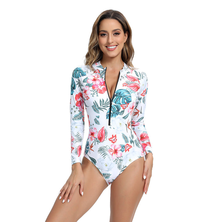 Women's protective swimsuit with zipper and long sleeves Lune London
