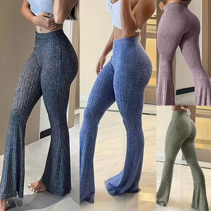 Flared yoga pants for women with high waist design Lune London