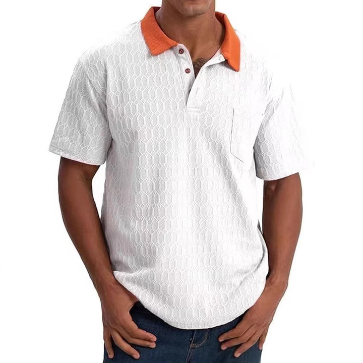 Structured leisure polo for men with contrast collar Lune London