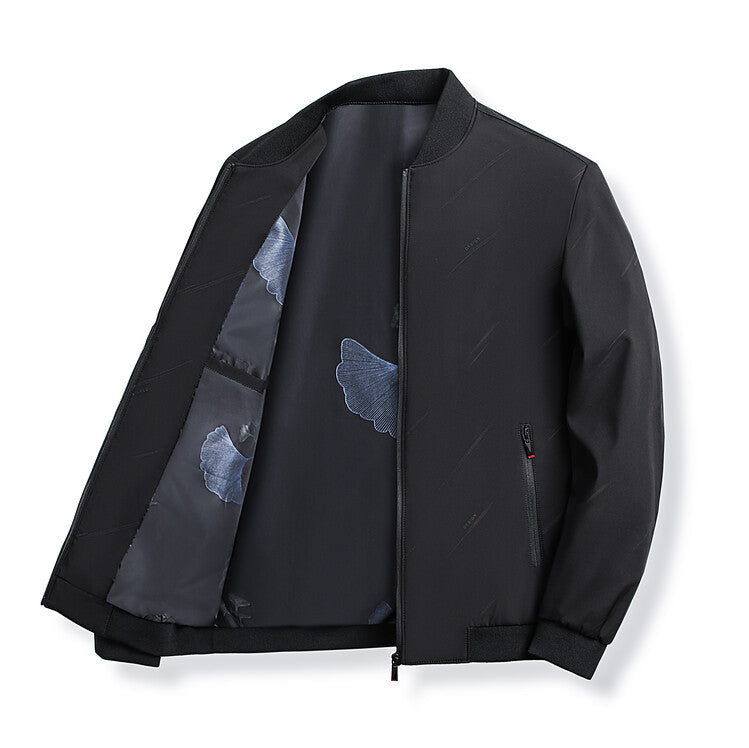Modern transition jacket for men with practical high collar Lune London