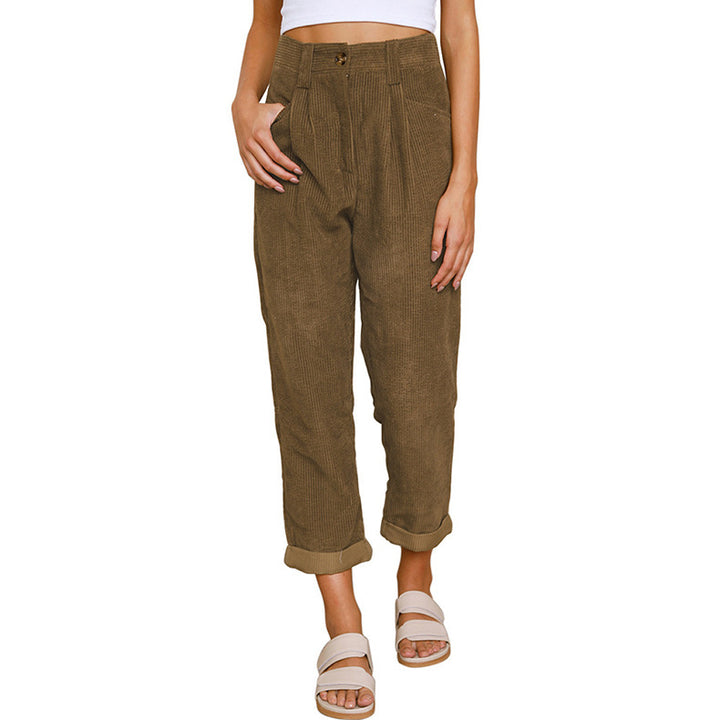 High-waisted corduroy pants for women with a relaxed fit Lune London