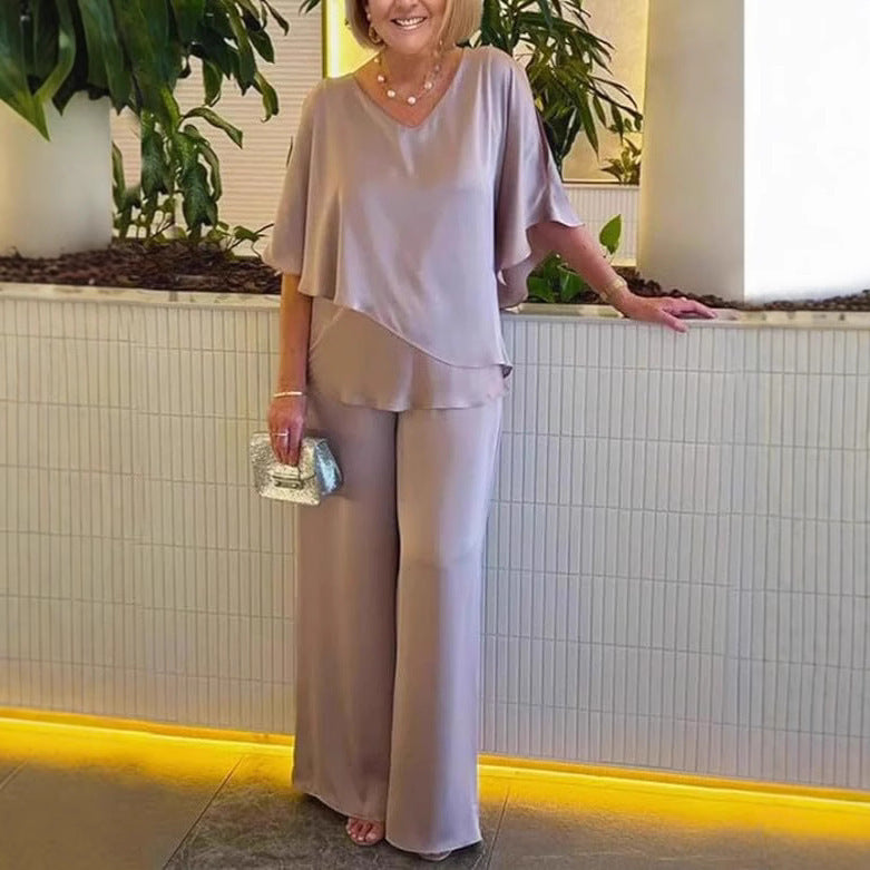 Women Elegant Floating Chic Jumpsuit Set