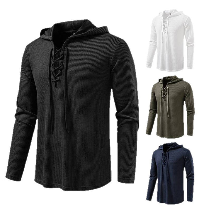 Men's hoodie with innovative lacing and structured design Lune London