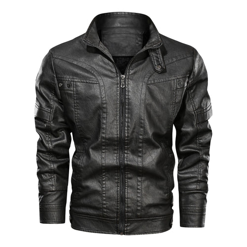 Casual faux leather jacket for men with practical pockets and trendy cut Lune London